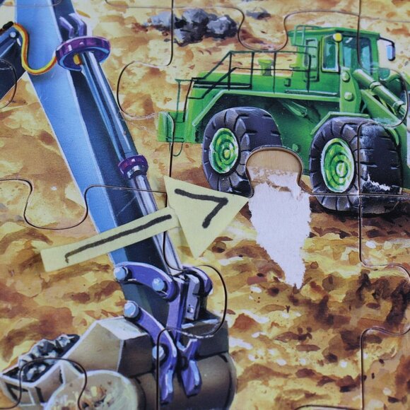 Melissa And Doug Wooden Puzzles Lot Of 2 Pirate Adventure Construction Themes - Picture 8 of 12